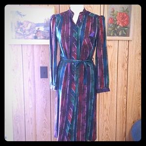 VINTAGE Breli Originals Button Up and Tie Dress